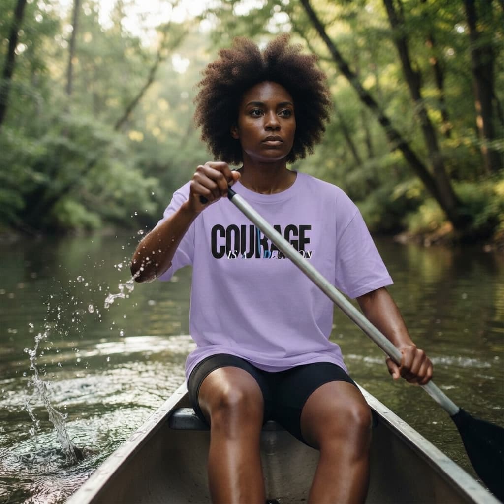Women’s Iris Lavender Oversized Round Neck T-shirt