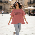 Women's Dusty Rose Oversized Round Neck T-shirt