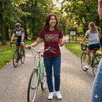 Women's Maroon Round Neck T-shirt