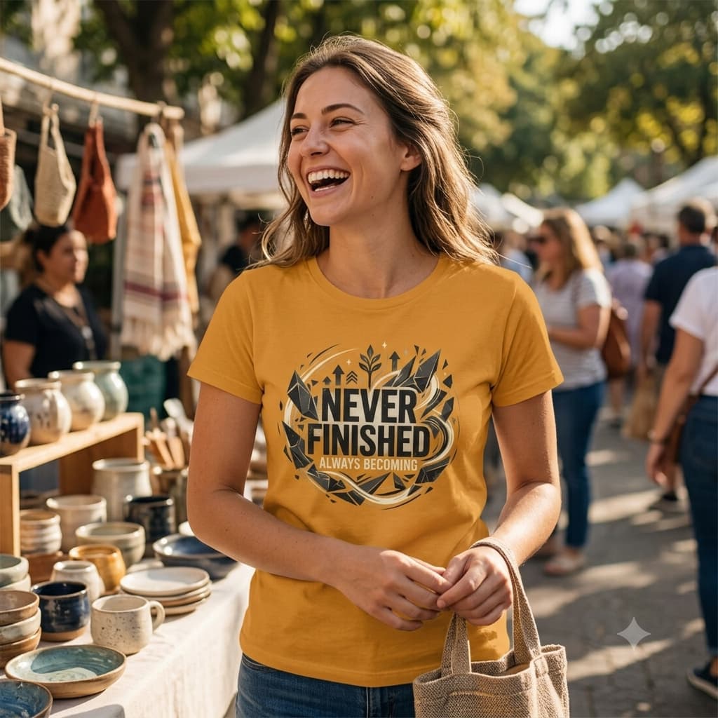 Women's Mustard Yellow Round Neck T-shirt