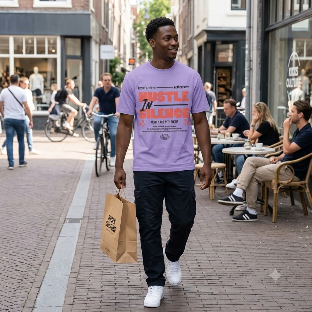Men's Iris Lavender Round Neck T-shirts
