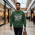 MENS OLIVE GREEN SWEATSHIRT 
