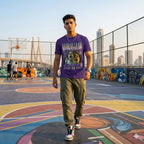 Men's Purple Round Neck T-shirts