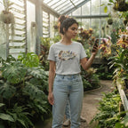 Women's Melange Grey Round Neck T-shirt
