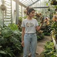 Women's Melange Grey Round Neck T-shirt