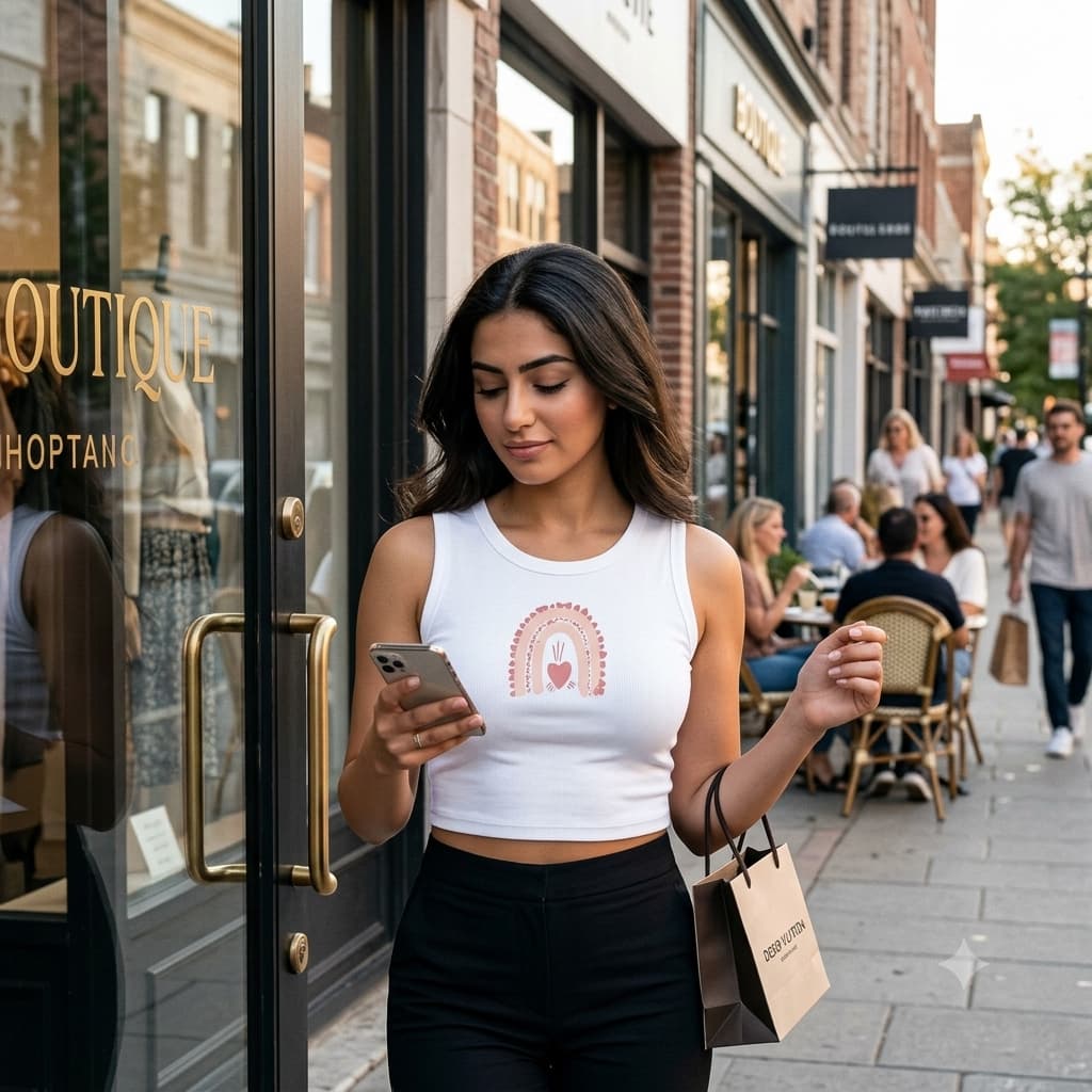 Women’s White Crop Tank Tops 