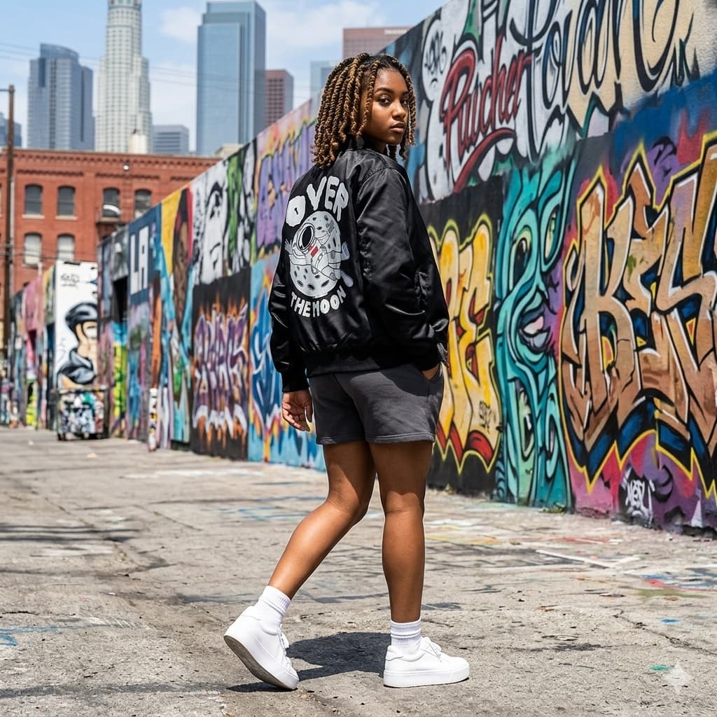 Women's Black Bomber Jacket