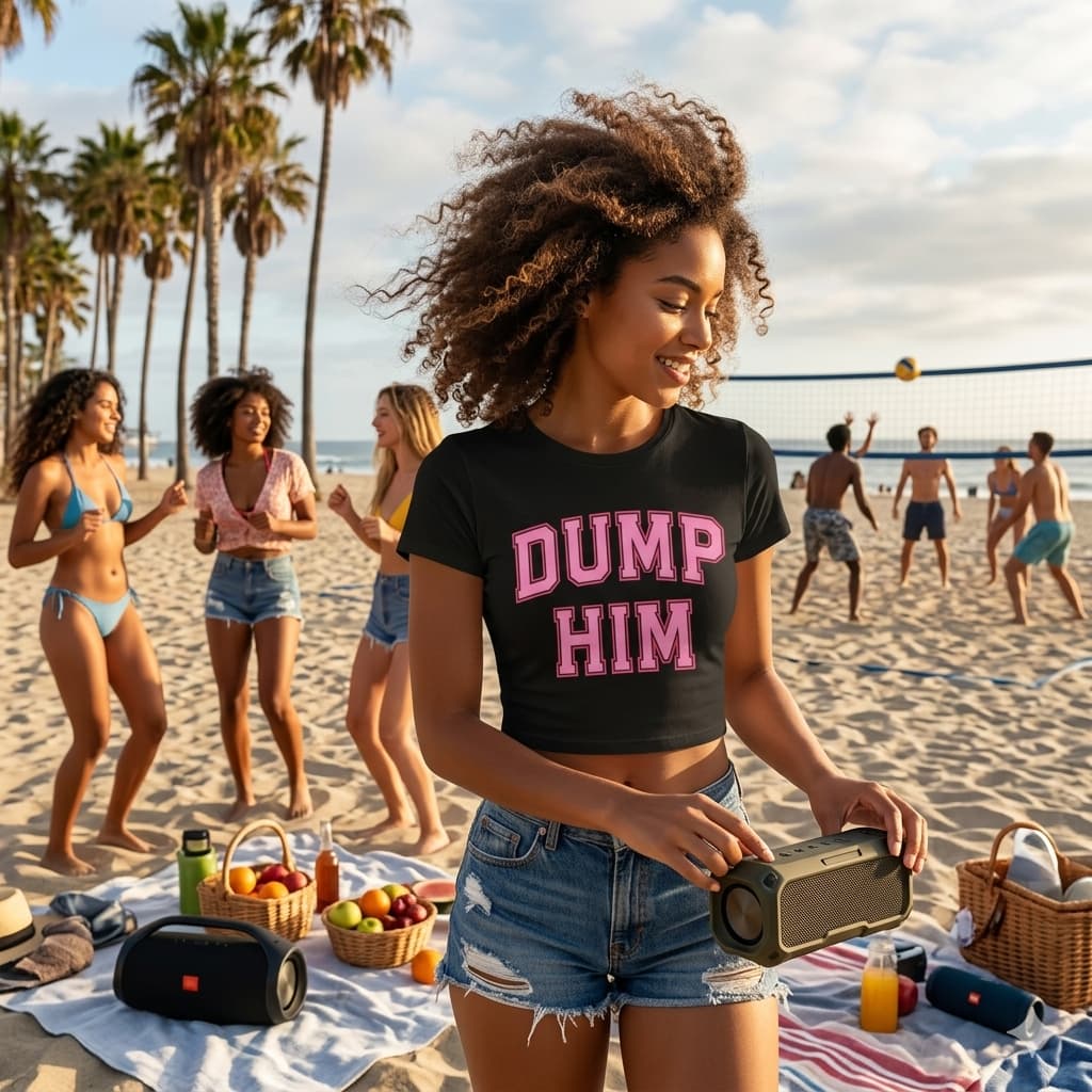Women's Black Crop Top
