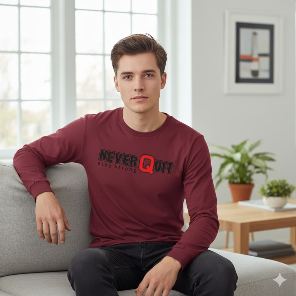 MENS MAROON ROUNDNECK F/S T-SHIRT