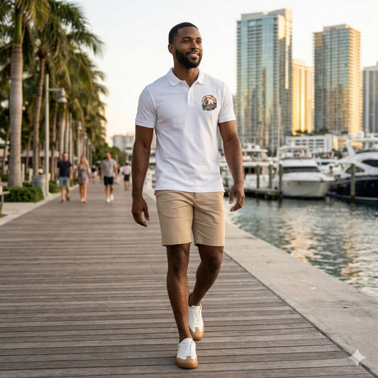 Men's White Polo T-shirts