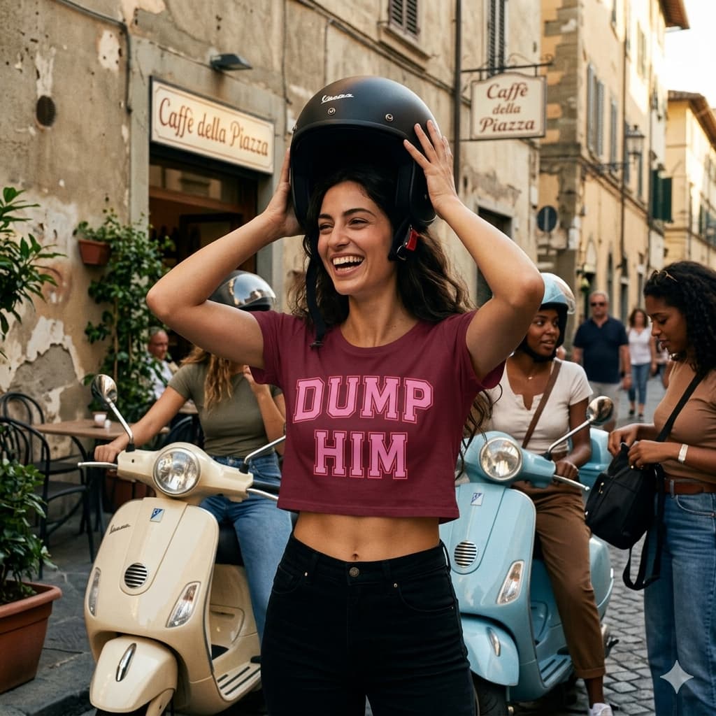 Women's Maroon Crop Top