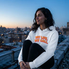 Women's White Crop Hoodies