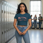 WOMENS NAVY BLUE CROP TOP