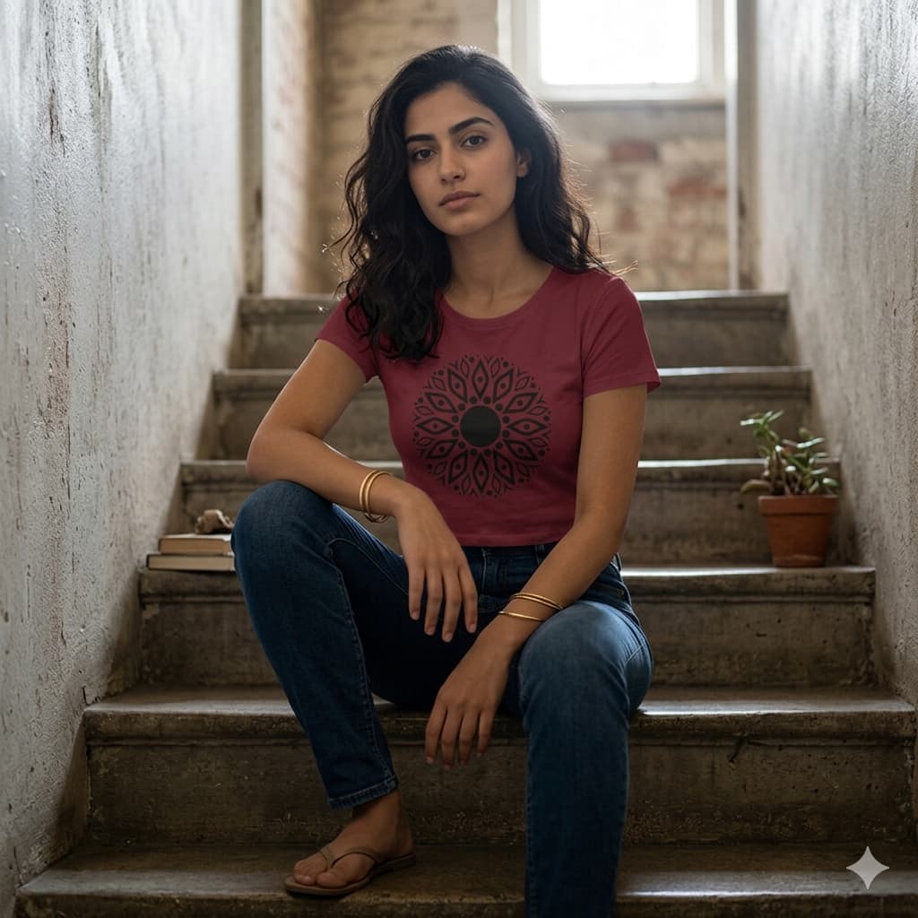 WOMENS MAROON CROP TOP