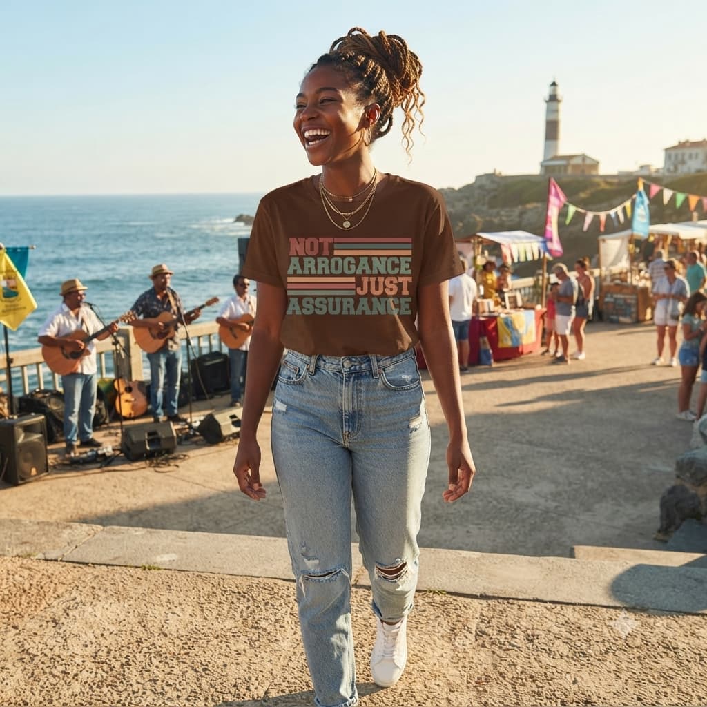 Women's Coffee Brown Round Neck T-shirt