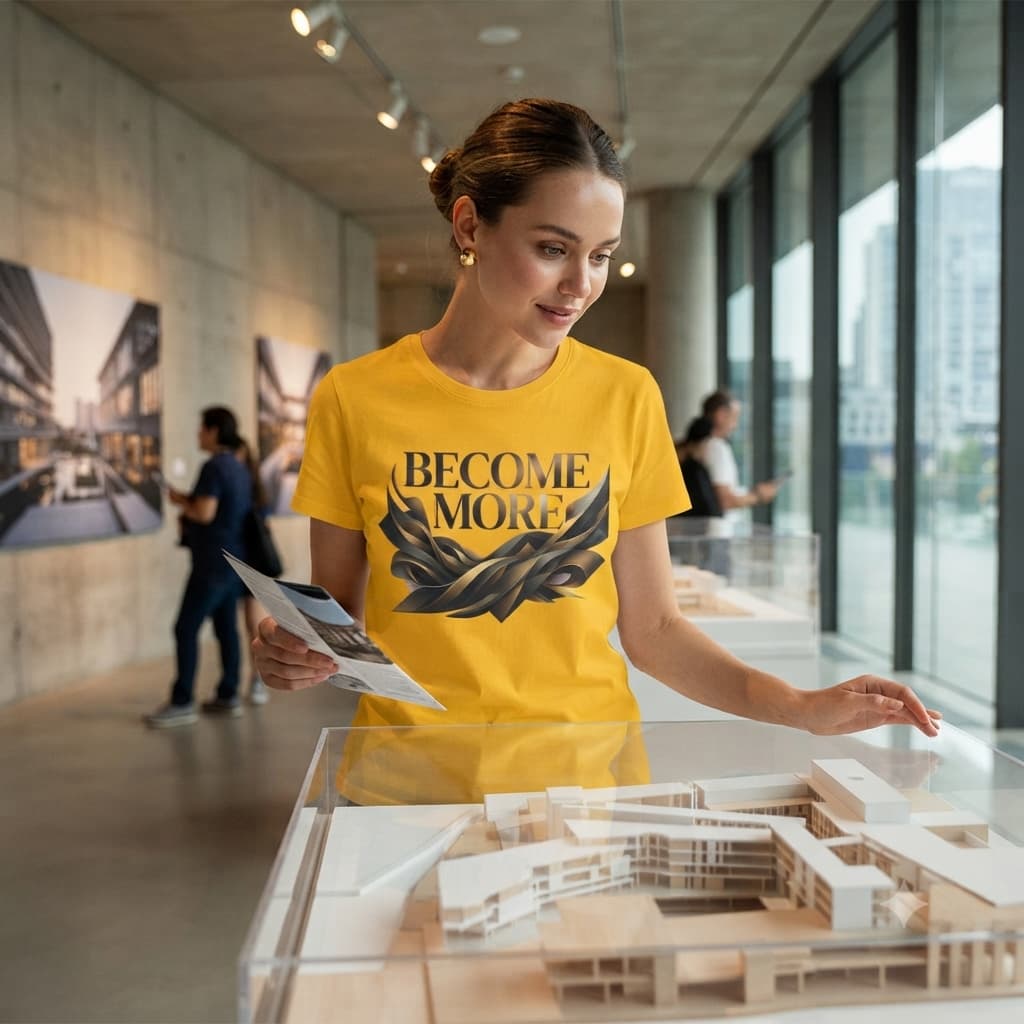 Women's Golden Yellow Round Neck T-shirt