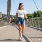 WOMENS WHITE CROP TOP