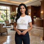 WOMENS WHITE CROP TOP