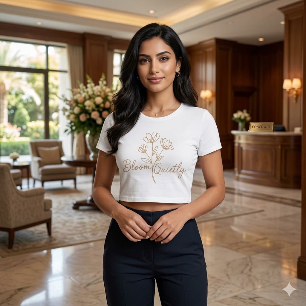 WOMENS WHITE CROP TOP