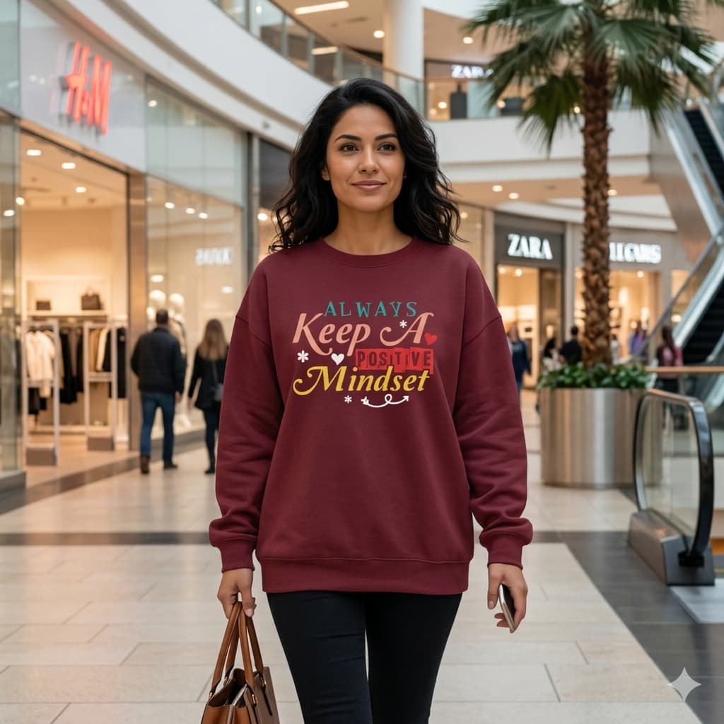WOMENS MAROON SWEATSHIRT 
