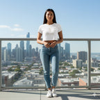 WOMENS WHITE CROP TOP