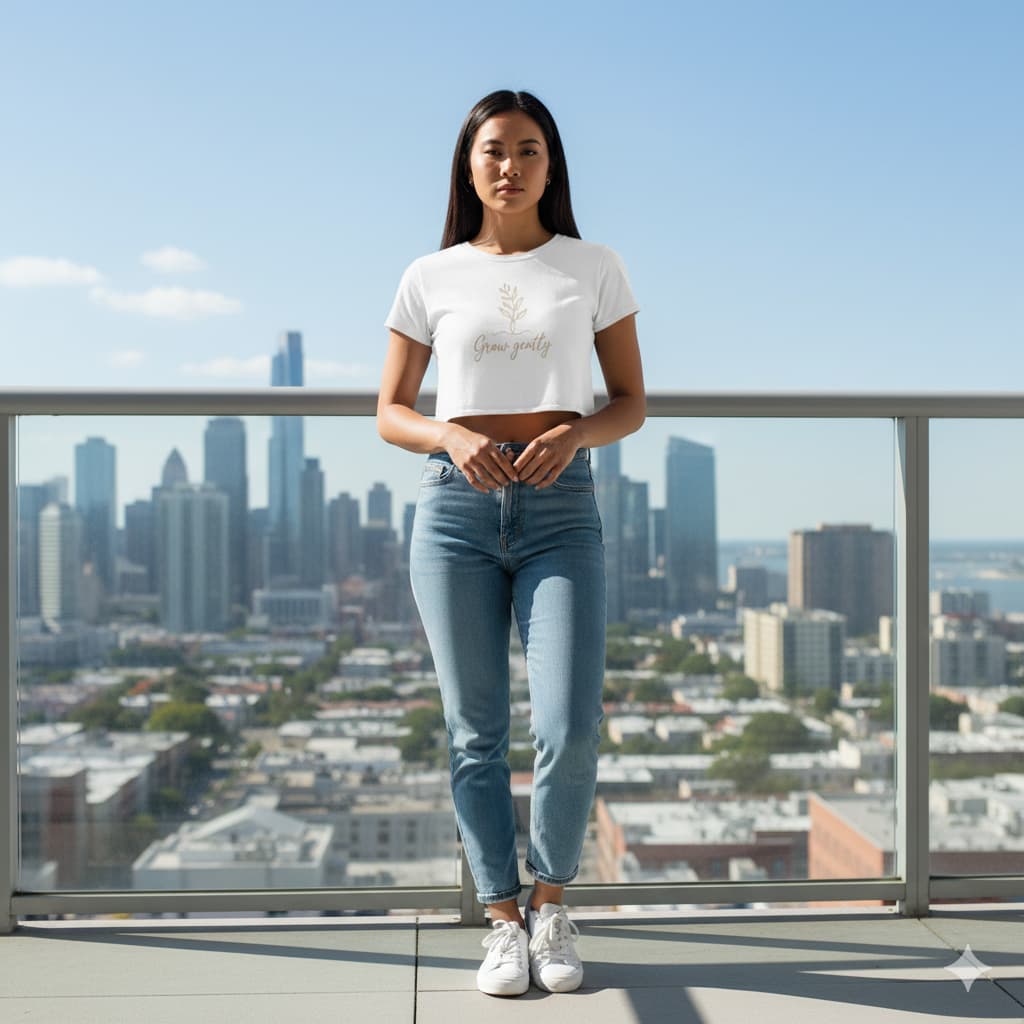 WOMENS WHITE CROP TOP
