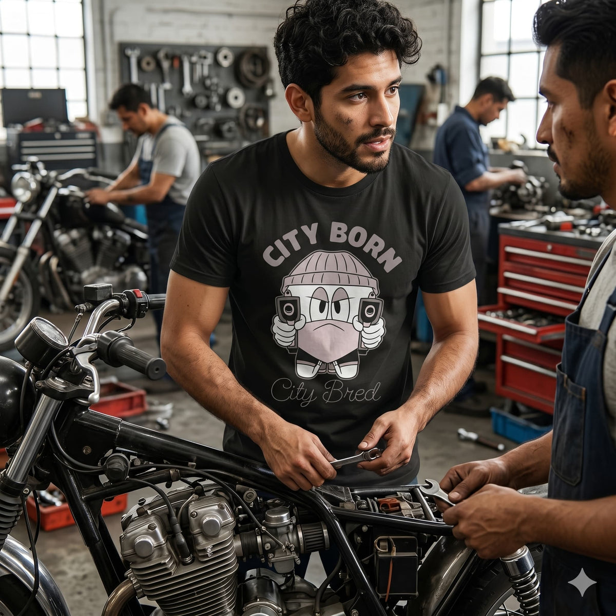 Karavirs® Metro Black graphic tee for men India