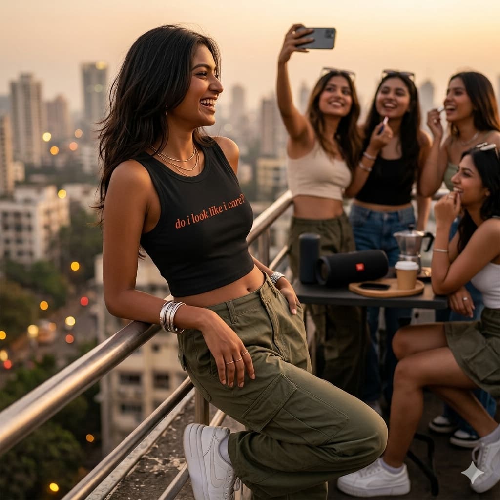 Women's Black Crop Tank Top