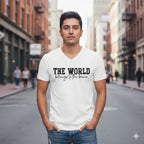 MENS WHITE VNECK T-SHIRT