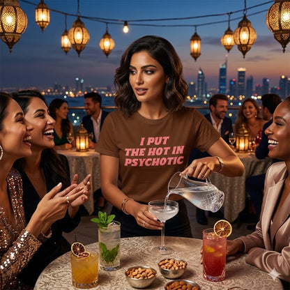 Women's Coffee Brown Round Neck T-shirt