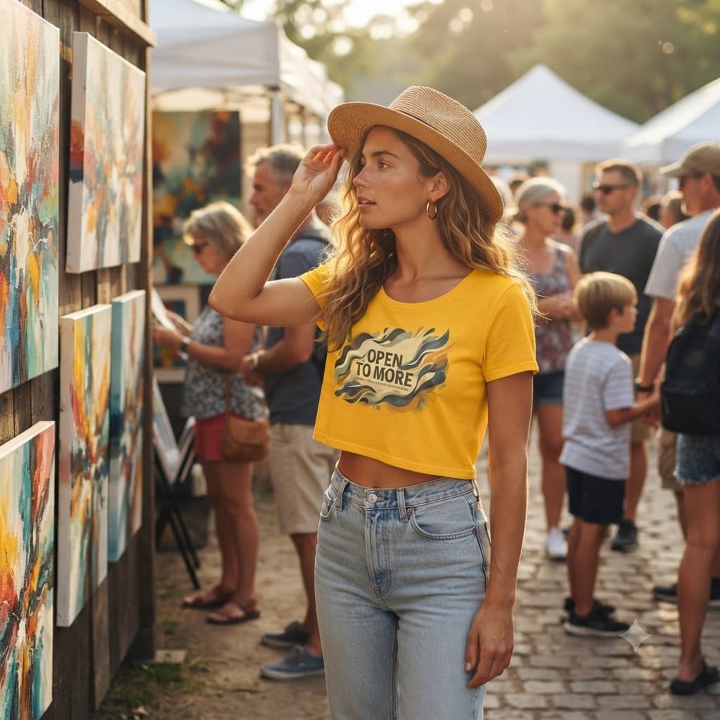 Women's Golden Yellow Crop Top