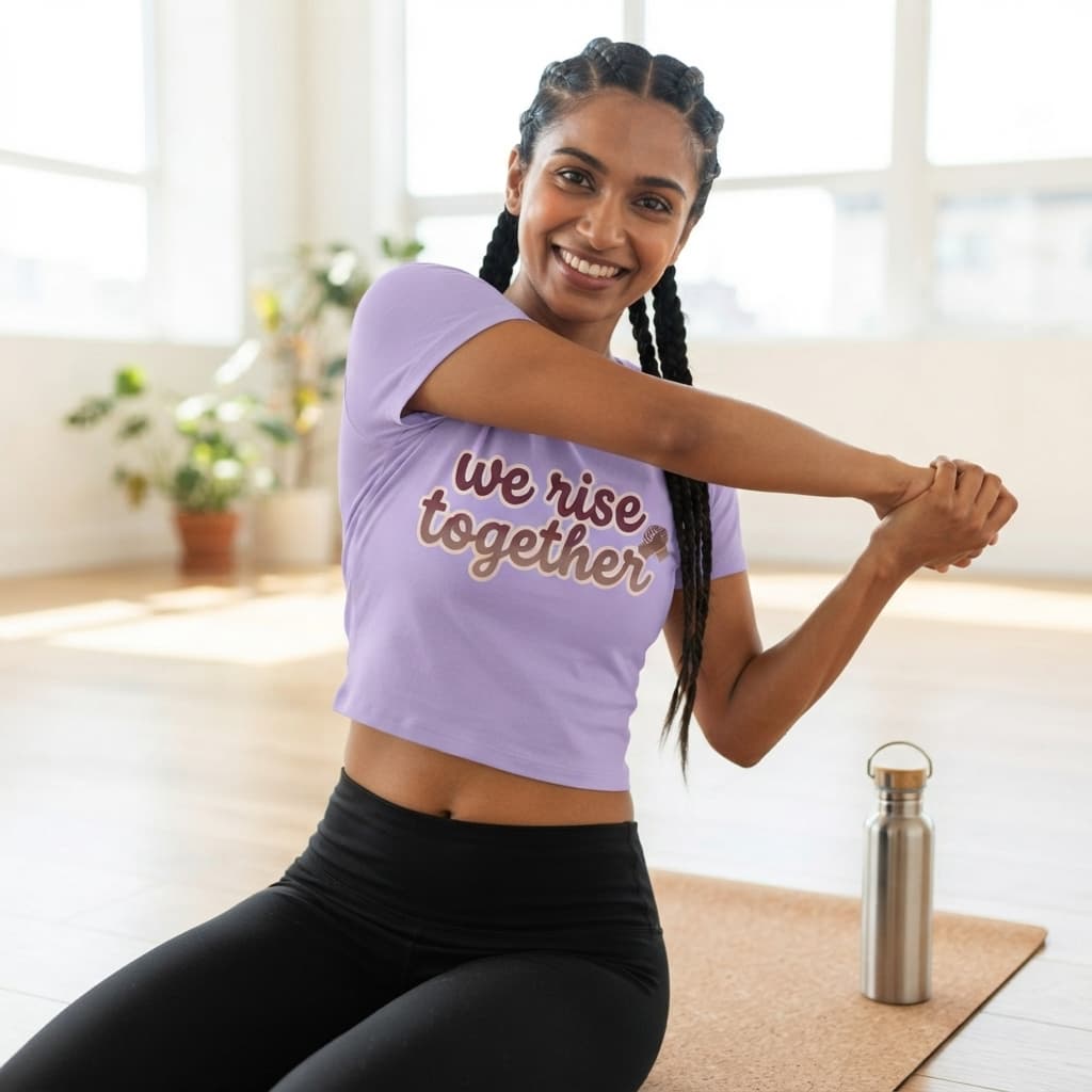 karavirs™ We Rise Together — Iris Lavender Crop Top