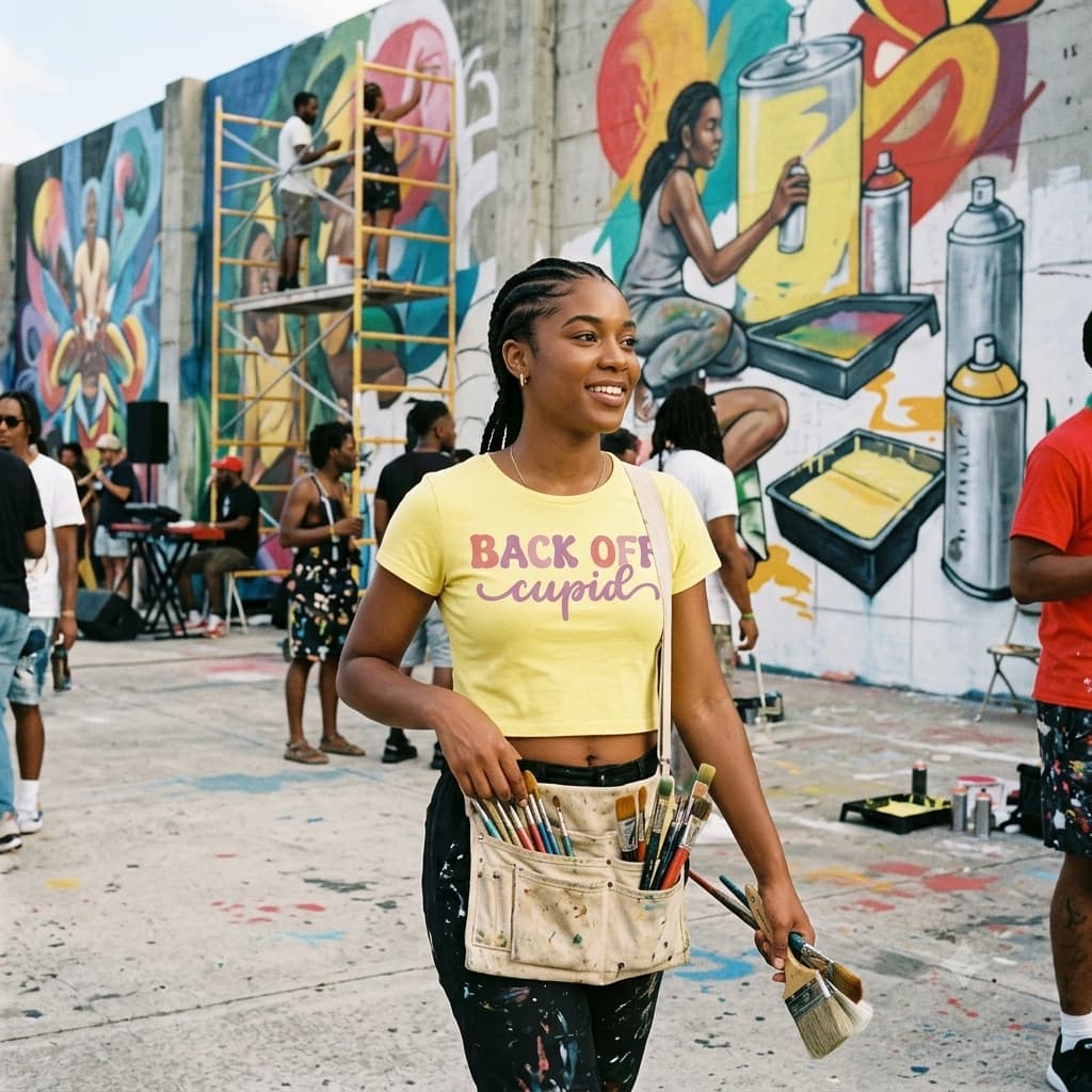 karavirs™ Private Terms Crop Top alternate colourway — Women's Graphic Crop Top