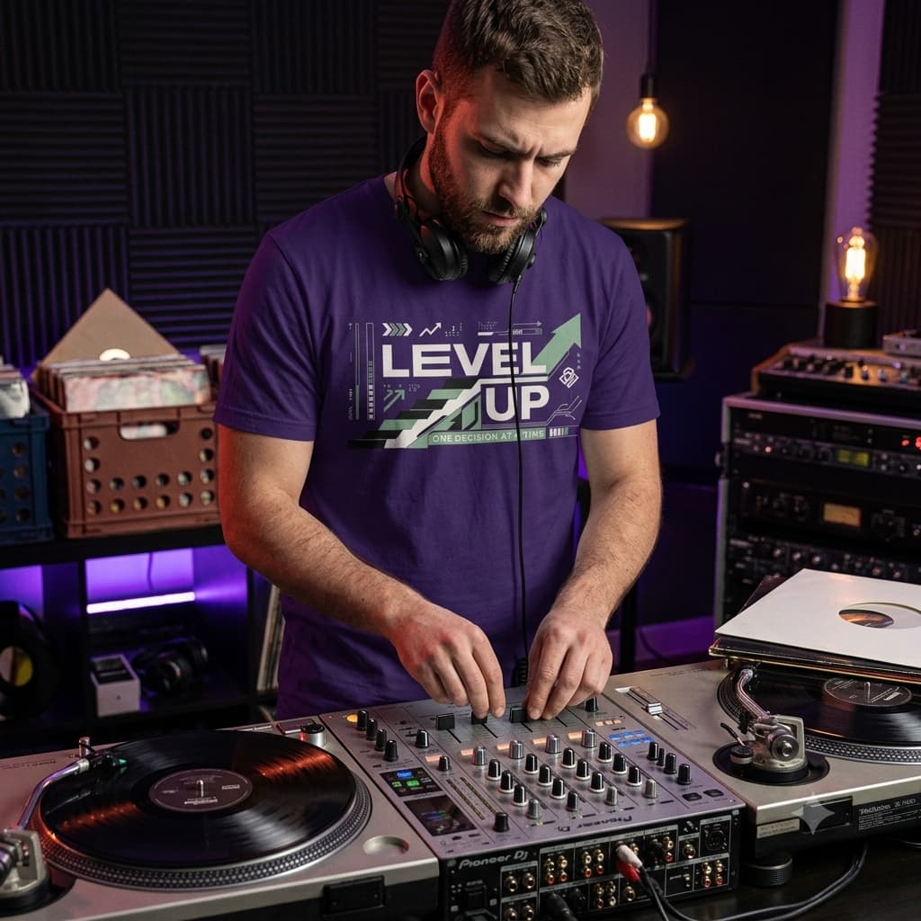 Men's Purple Round Neck T-shirt
