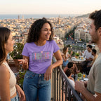 Women's Iris Lavender Round Neck T-shirt