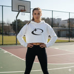 WOMENS WHITE CROP HOODIES