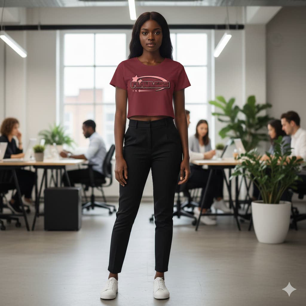 WOMENS MAROON CROP TOP