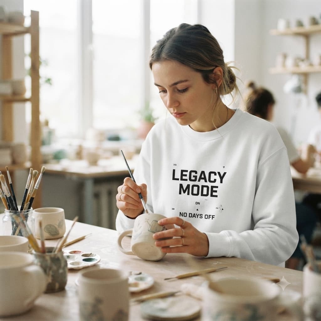 Women's White Sweatshirt