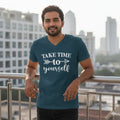 Karavirs® Selfcare Navy Blue graphic tee for men India
