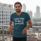 MENS NAVY BLUE VNECK T-SHIRT