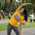 Women's Golden Yellow Round Neck T-shirt