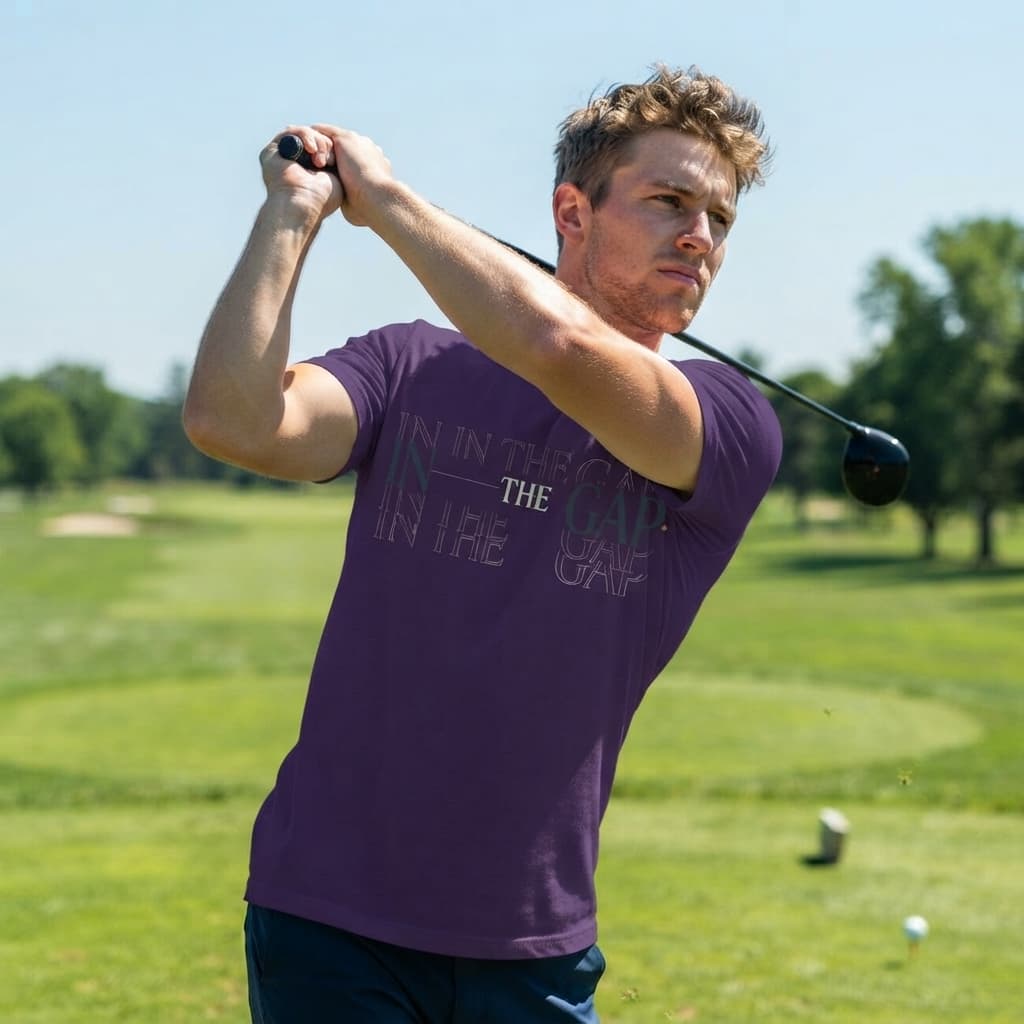 Men's Purple Round Neck T-shirt