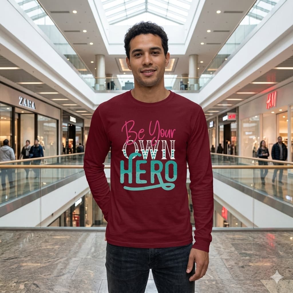 MENS MAROON ROUNDNECK T-SHIRT F/S