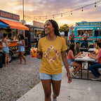 Women's Mustard Yellow Round Neck T-shirts