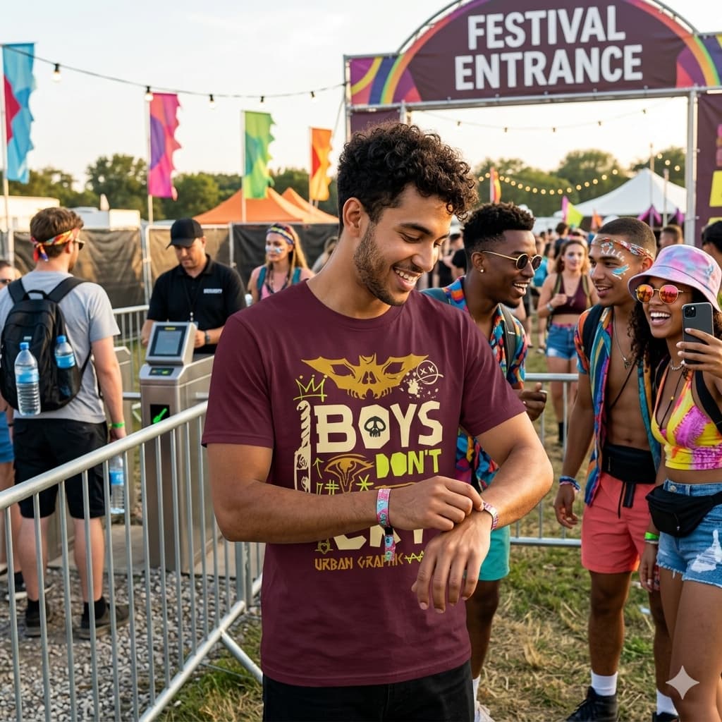 Men's Maroon Round Neck T-shirt