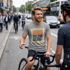 Men's Melange Grey Round Neck T-shirt