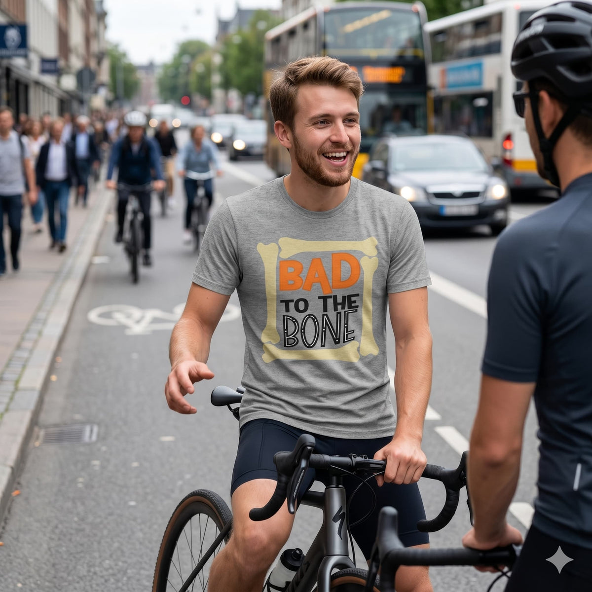 Men's Melange Grey Round Neck T-shirt
