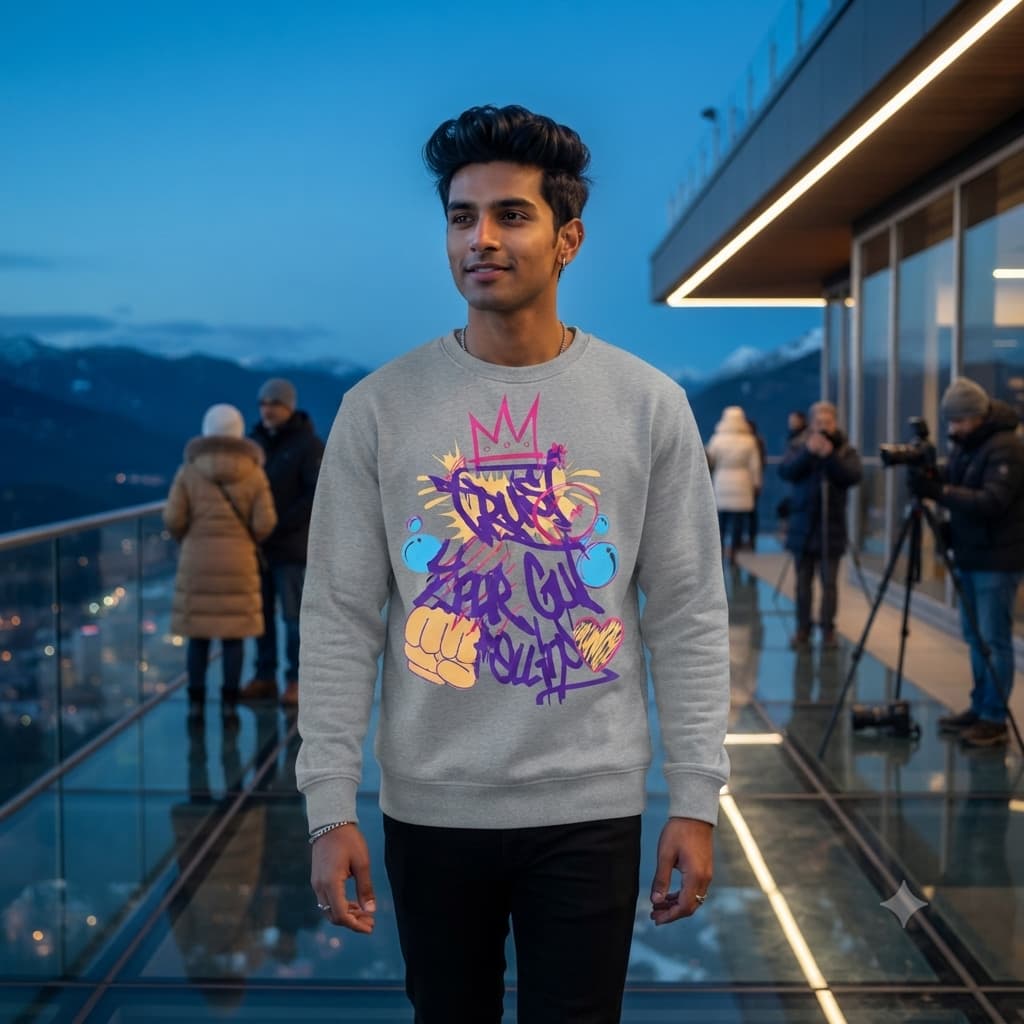 Men’s Melange Grey Sweatshirt 