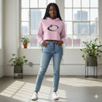 WOMENS LIGHT PINK CROP HOODIES