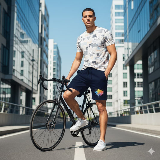 Me's Navy Blue Shorts